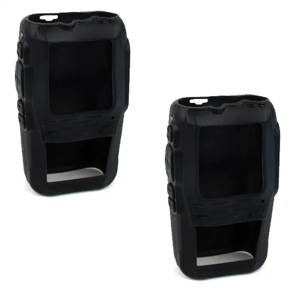 

2x Handheld Rubber Soft Case Holster for Radio Wouxun KG-UV8D Black high quality