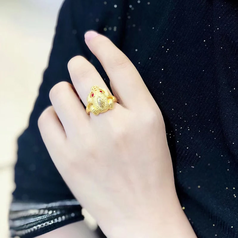 JYX 24K Pure Gold Ring Real AU 999 Solid Gold Rings Elegant Shiny Beautiful Upscale Trendy Classic Jewelry Hot Sell New