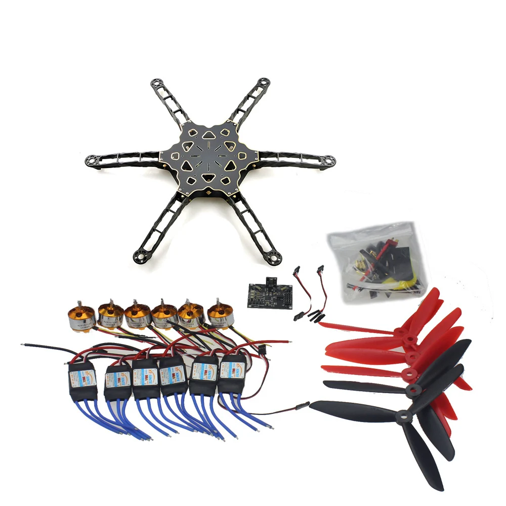 

Totem Q450 Alien Across Carbon Fiber DIY FPV Helicopter KKMulticopter V2.3 Flight Control Motor ESC F11798-B