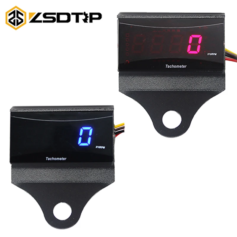 

ZSDTRP Universal Motorcycle Instruments LED Digital Gear Display Tachometer KOSO Waterproof For Yamaha Honda Suzuki BMW