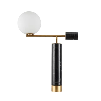 

American contracted black marble stylist artistic originality model room sitting room study bedroom head of a bed desk lamp