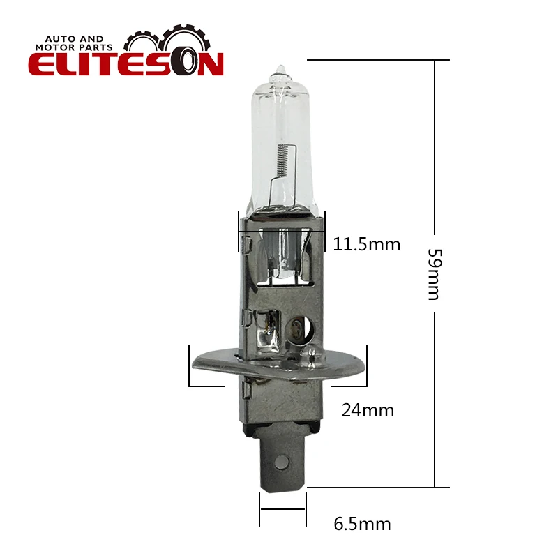 1 шт H1 12 V 55 W P14.5s белый прозрачный галогенные лампы для Автомобильная фара лампы автомобиль туман лампа для высокого освещения фокус