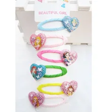 6 шт. disney Принцесса Волосы Детские аксессуары детские заколки для волос волосы круг девушка заколка для волос ювелирное изделие в виде заколки макияж