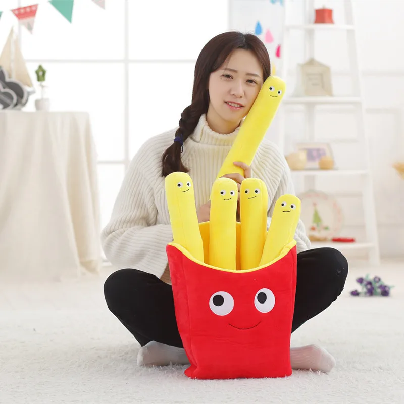 Chip de Pizza Brinquedo de Pelúcia Kawaii de Pelúcia Babiqu 1 pc Simulação Fast Food Travesseiro Leitoso Chá Almofada Bonito Macia Super Qualidade Presentes Criança