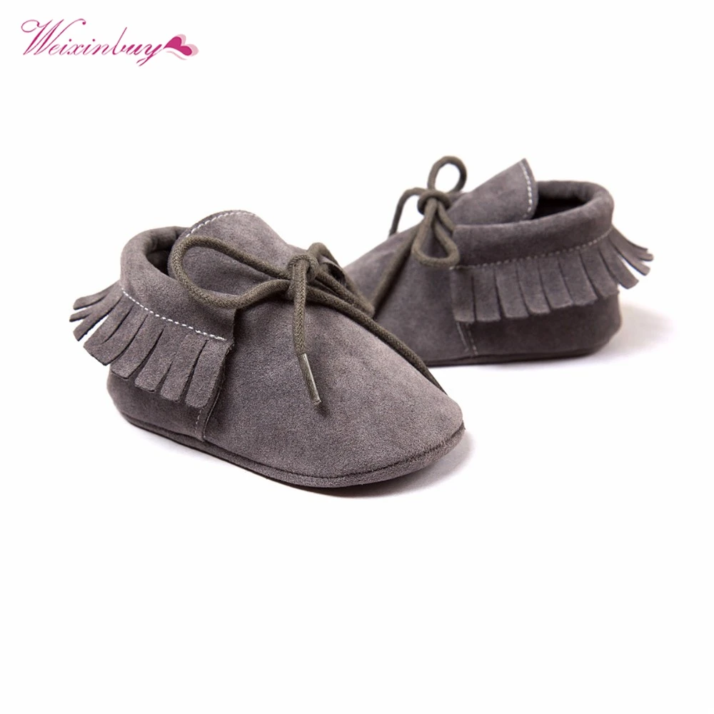 Для маленьких мальчиков девочек Мягкие Мокасины moccs Обувь Bebe бахрома на мягкой подошве нескользящая обувь Обувь для младенцев новые из