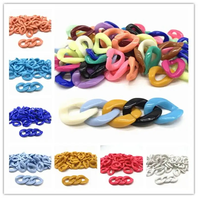 New 20pcs/16x22mm Acrylic Chain Links DIY Charm Accessories for Jewelry