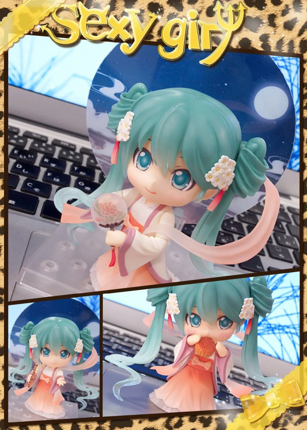 

Japanese Anime Doll Cute Nendoroid Hatsune Miku Mid-Autumn Miku #539 PVC Action Figure Model Toy Doll 4" 10cm