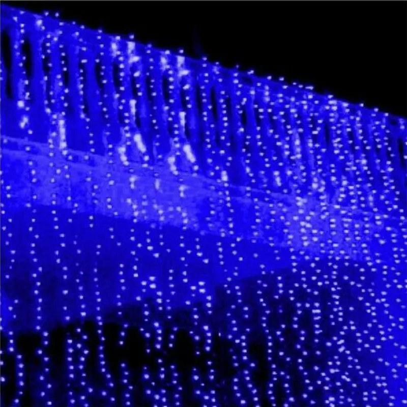 Led String Curtain Light 6*3m 600 Led Waterfall Xmas Christmas Outdoor