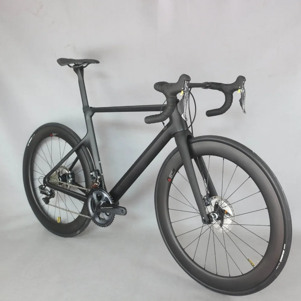 Excellent 2019 Disc Carbon Road bike Complete Bicycle Carbon with SH1MANO R8070 DI2 groupset  DT350 hubs wheel . 21