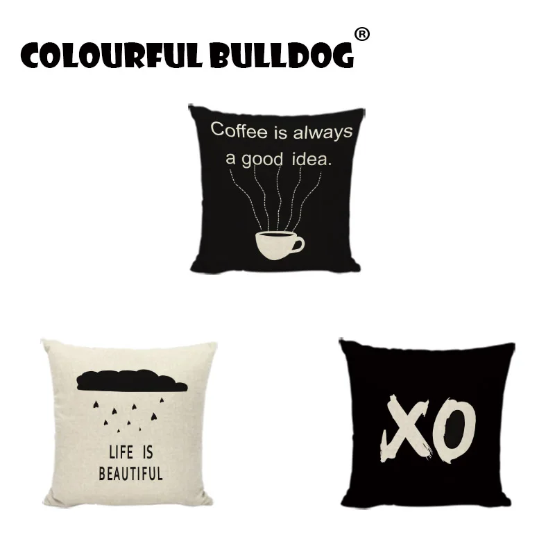 

Hot Sale Never Give Up Cushion Cover Encouraging Words Reading Books Linen Cotton Home Decor Study Living Room Throw Pillow Case