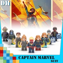 1pcs Ation Figure Super Hero Avengers Captain Marvel Ant Man Wasp Building Blocks Hulk Black Panther Toys For Children single marvel avengers infinity war thor ant man and the wasp yellowjacket scarlet witch figure building blocks toy for children
