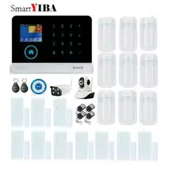 Smartyiba WI-FI GSM Сигнализация & Главная безопасности приложение Управление безопасности Камера двери и ПИР инфракрасный детектор движения
