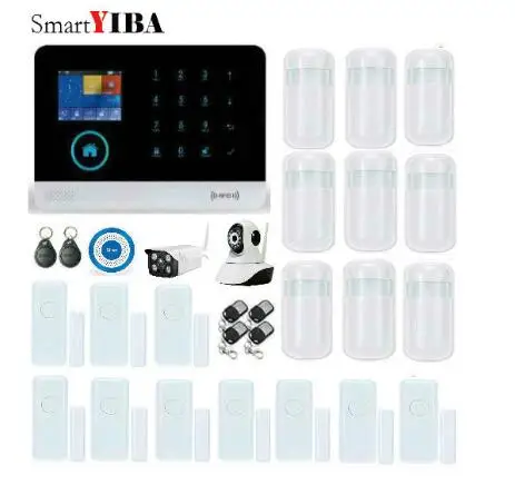 

SmartYIBA WIFI GSM Alarm&Home Security APP Control Security Camera Door&PIR Infrared Motion Detector Wireless Flash Siren Alarm
