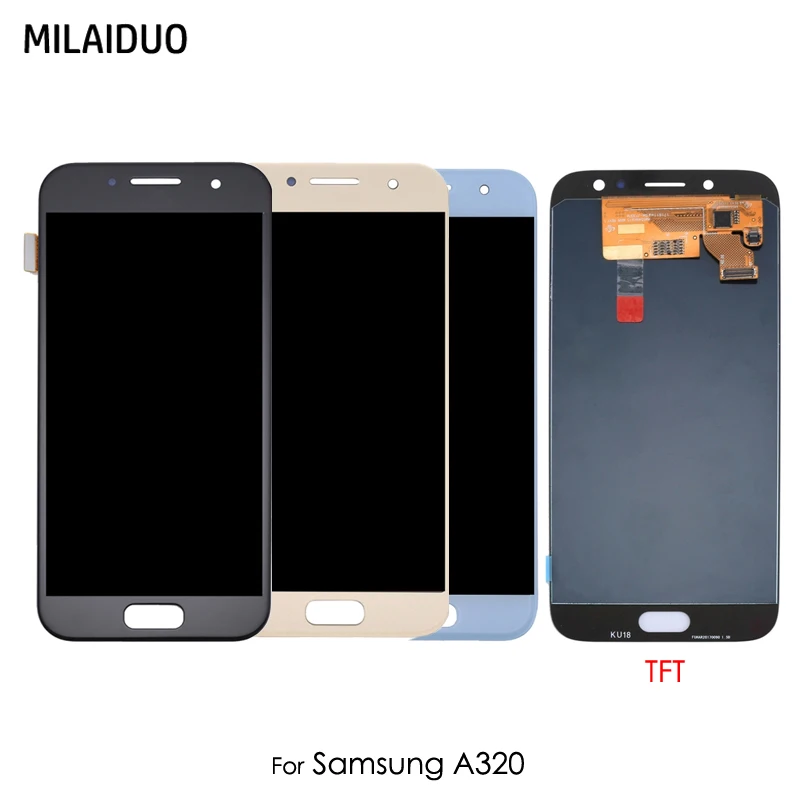 

LCD Display For Samsung Galaxy A3 2017 A320 A320F TFT Touch Screen Digitizer Assembly Replacement Ajustable Brightness