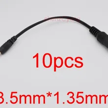 10 шт. высокое качество все медные Абсолютно Новые DC кабель Разъем питания Женский 5,5 мм x 2,1 мм штекер 3,5 мм x 1,35 мм адаптер кабельного штекера