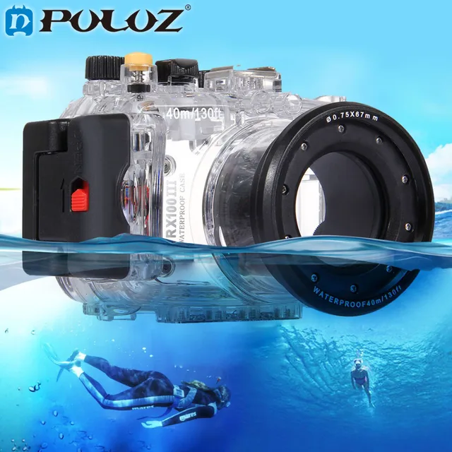 PULUZ 40m 130ft Depth Underwater Swimming Diving Case: Protect Your Camera and Capture the Underwater Adventure