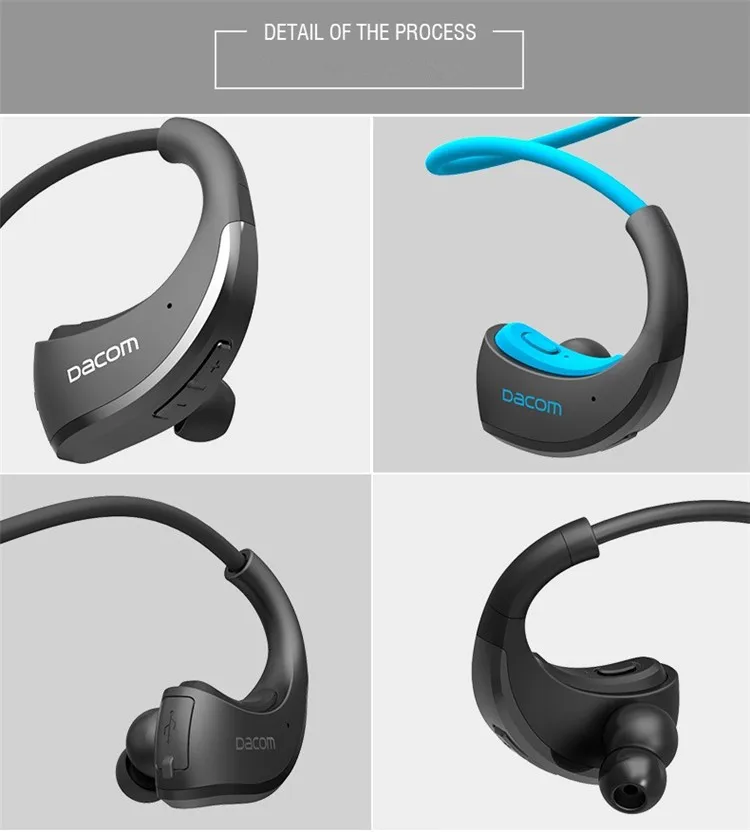 Dacom Armor Bluetooth V4.1 Stereo Headphones IPX5 Waterproof Wireless Outdoor Sports Headset Handsfree Music Earphone With Mic(16)