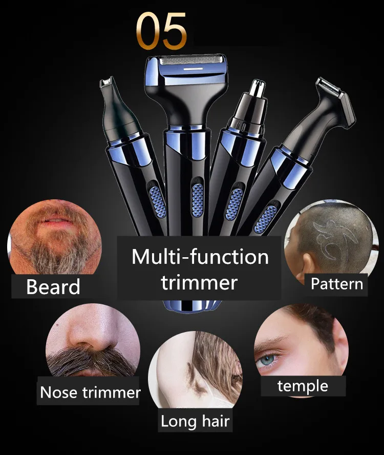 Триммер для волос для носа Профессиональный перезаряжаемый Электрический бритва для бритья висков триммеры для хлеба моющаяся бритва лезвие для резьбы по волосам