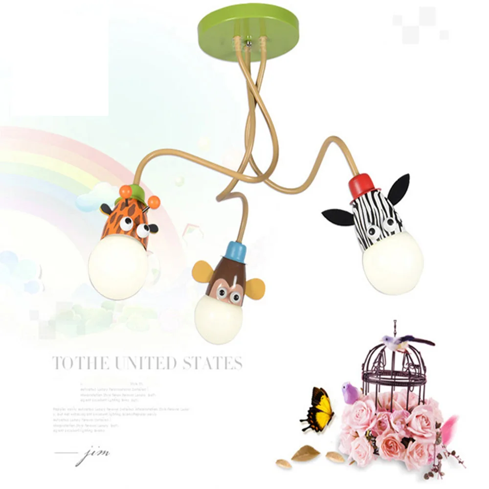 Us 1488 20 Offhghomeart Cartoon Tier Led Moderne Beleuchtung Kronleuchter Baby Zimmer Highlight Führte Kronleuchter Decke Kinder 110 V 220 V