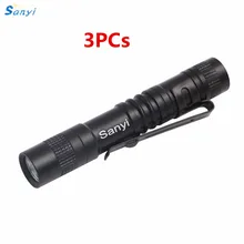3pcs 800Lm XPE R3 LED Flashlight High Power Led Torch Mini Pocket Portable Lamp Torch For