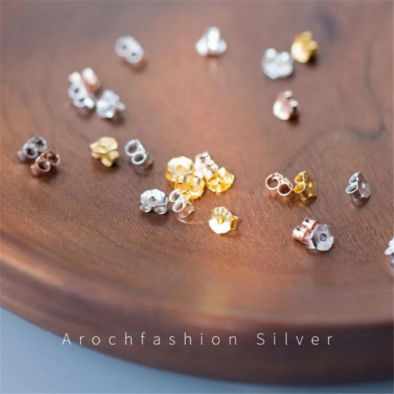 

New 10 PCS 925 Silver Earring Accessories Ear Plug Silver Ear Cap Colorful Women Earrings Accessories Sales