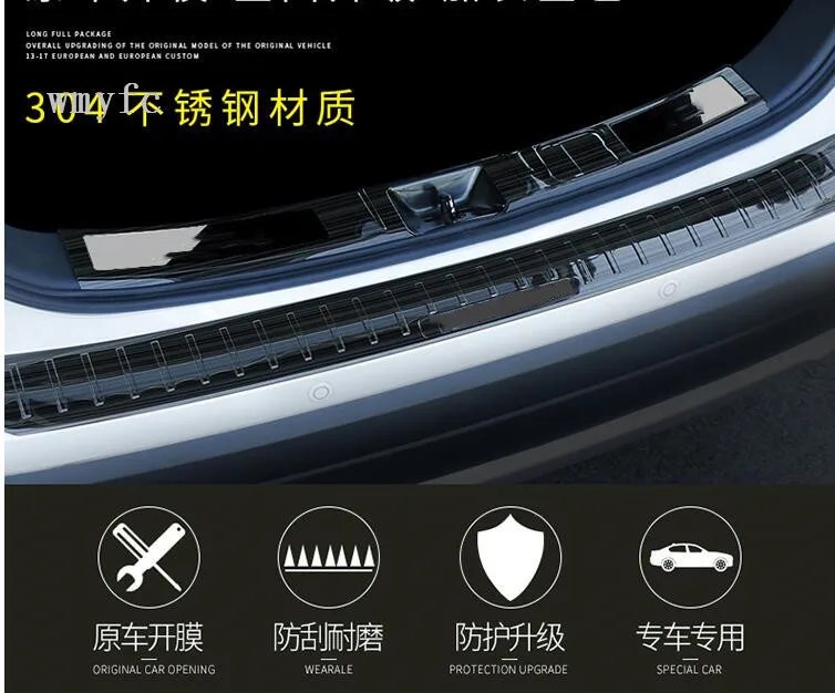 

high quality Stainless Steel Rear Bumper Protector Sill Trunk Tread Plate Trim Fit For Mitsubishi Outlander 2016 2017 2018 2pcs