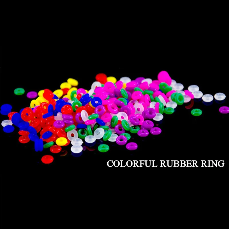 

100PCS/Lot Colorful Silicon Rubber Stopper Rings Spacer Bead Charms Fit European Pandora Bracelet DIY Making 2mm Hole Clip Beads
