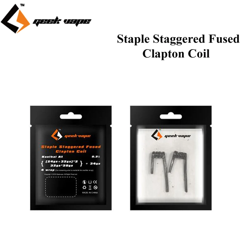 

GeekVape Alien Clapton Coil Prebuilt Coils (26GA x 16GA + 30GA) KA1 Wire For Electronic Cigarette DIY Tank Atomizer