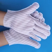 10 пар анти-статические перчатки двухсторонняя полоса безопасности рабочие перчатки