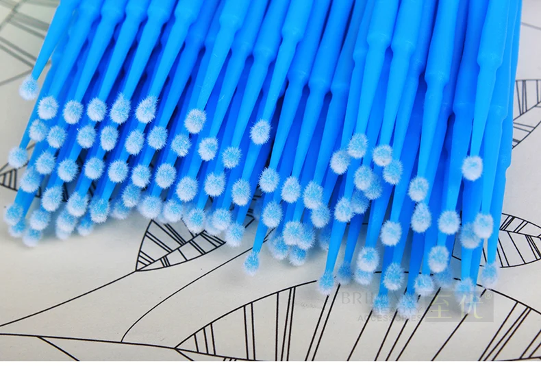 

100pcs/lot Mascara Brush Swab Cotton Cleaning Rod Durable Micro Eyelash Extension Individual Applicators Makeup Tool Wholesale