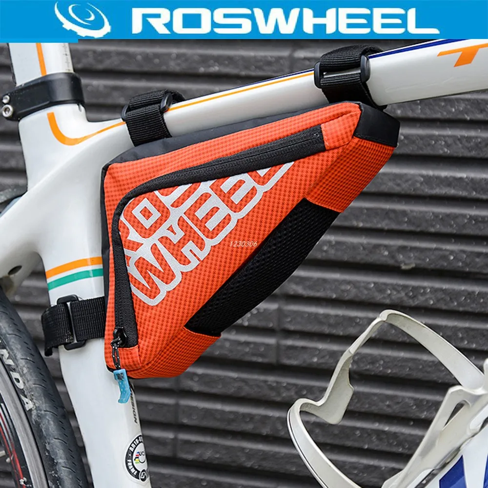 ROSWHEEL Triangle Bicycle Bag MTB Road Bike Tube Corner Frame Tool