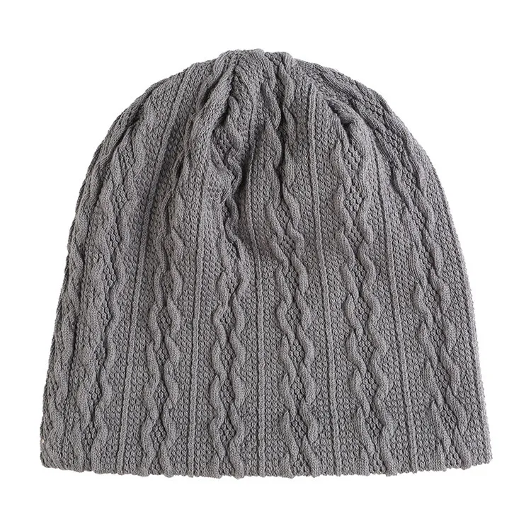 2018 Winter New Knitted Lining Plus Cotton Women's Hats Men Hat a Cap Beanie Hats Soild Color Skullies & Beanies ACI168 (9)