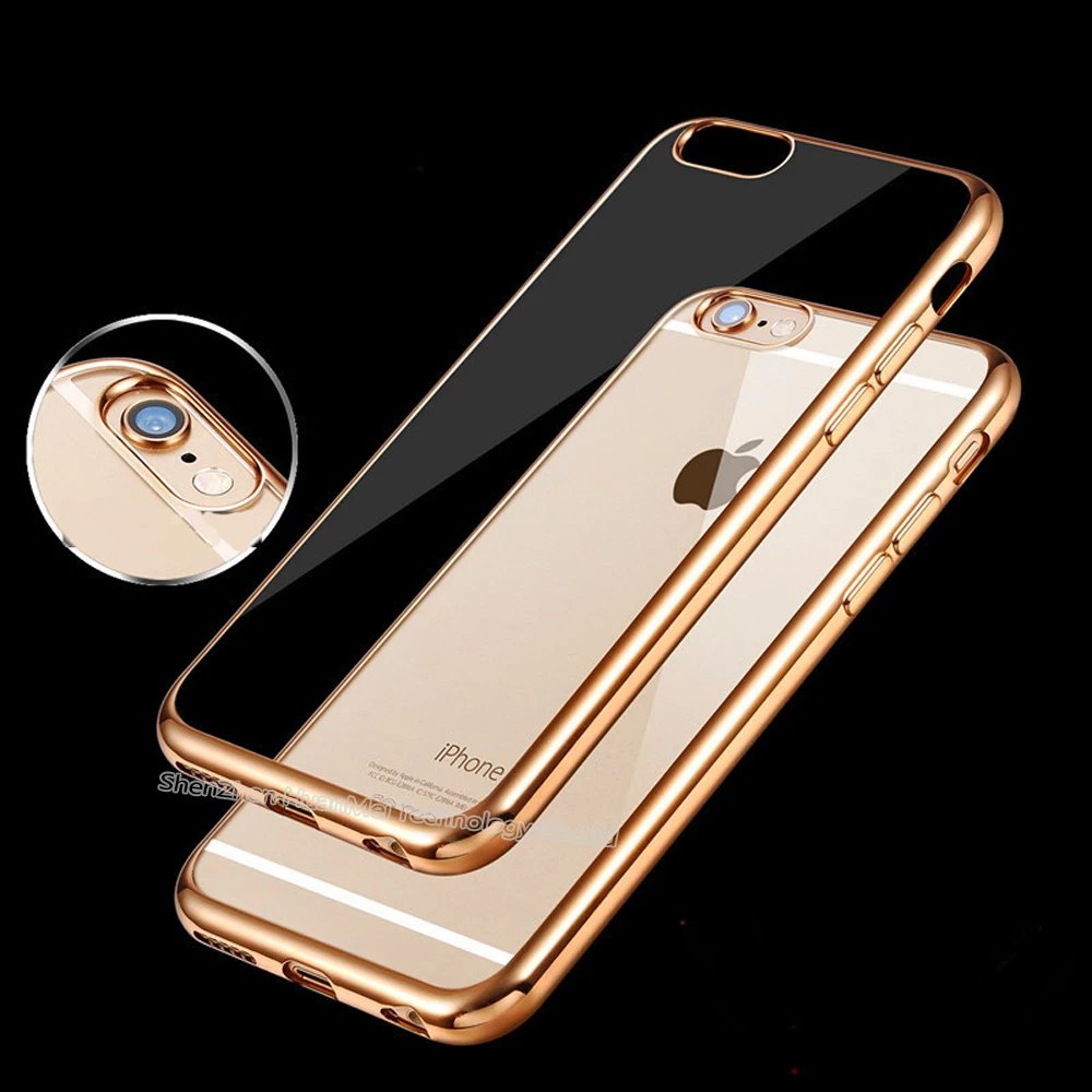 Высококачественный Блестящий ТПУ чехол для iPhone 7 plus Мягкий Ультратонкий тонкий
