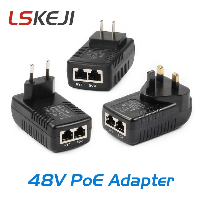 

High quality PoE Power Supply US EU AU UK Plug 48V 24W POE Injector Ethernet Adapter for Surveillance CCTV Security IP Camera