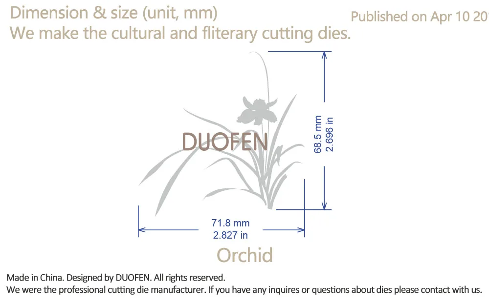 DUOFEN металлические Вырубные штампы цветы орхидеи вырез кружева тиснение Трафарет DIY скрапбук бумажный альбом Новинка