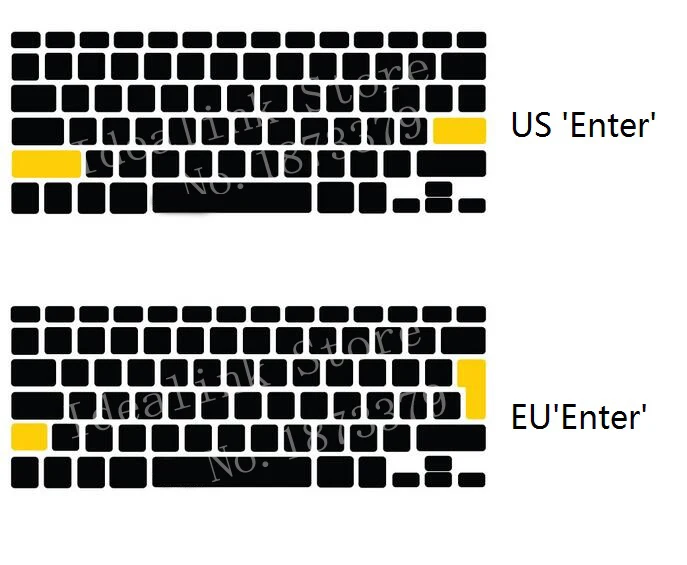 По стандартам ЕС/США силиконовый чехол для ноутбука Macbook Air 11 крышка клавиатуры A1465 английские буквы Водонепроницаемый для Macbook Air 11 чехол для клавиатуры