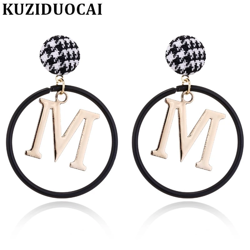 Kuziduocai 2018 Новые Модные Изящные Ювелирные изделия медные Клетчатые Фланелевые