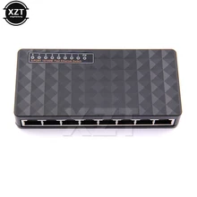 Сетевой коммутатор fast ethernet switch 8 Порты 10/100 Мбит/с rj-45 lan концентратора MDI полный полудуплекс+ AC питание ЕС/США Plug