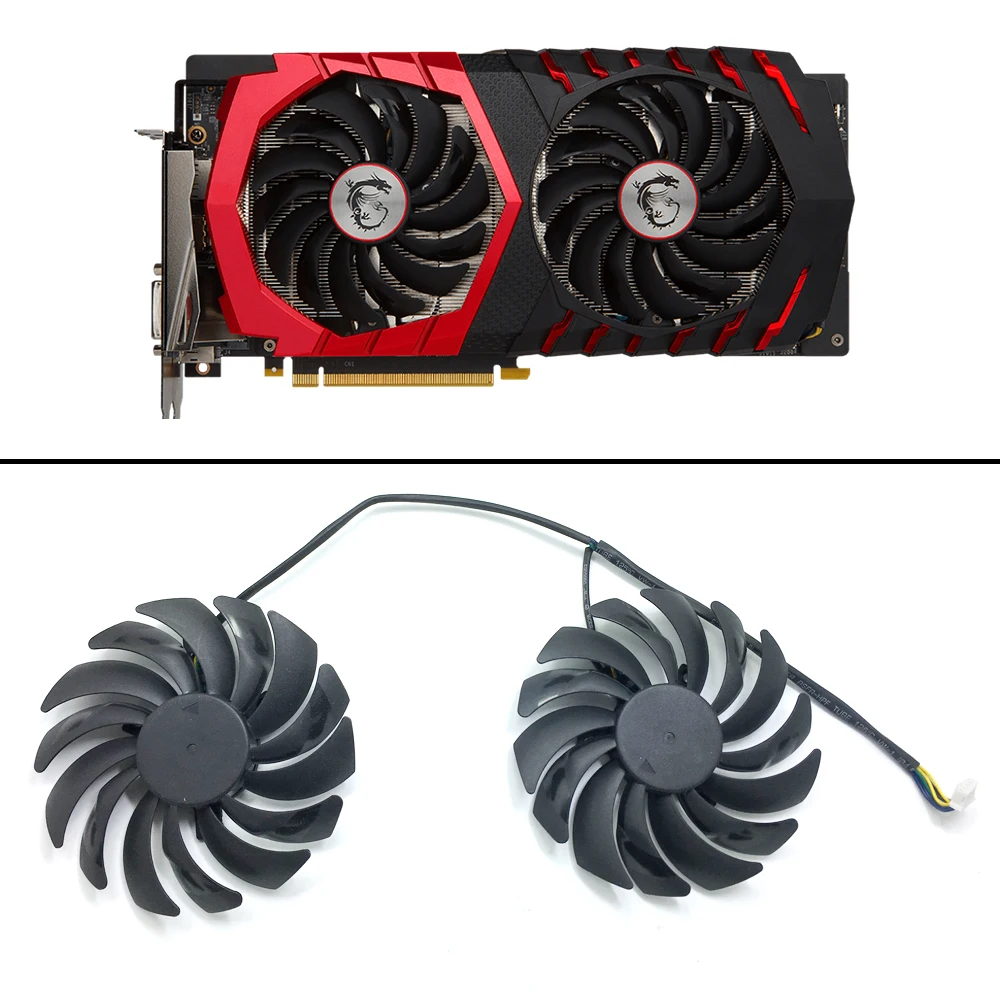 Новый вентилятор 95 мм PLD10010B12HH 12 В постоянного тока 1080 а 4 контакта для MSI GTX1080Ti 1070 1060