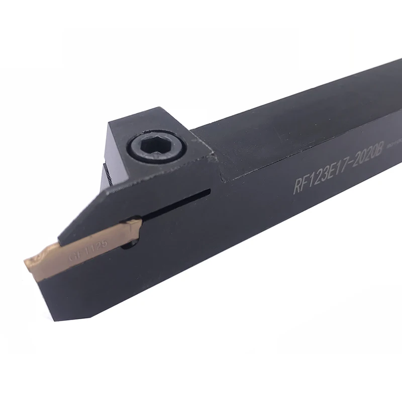 

10PCS N123E2 0200 0002 GF 1125 grooving carbide inserts + 1PC RF123E17 2020B 20mm*20mm Parting grooving Turning holder