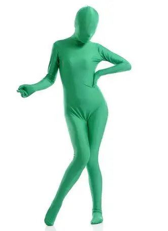 Женский мужской костюм зентай из лайкры для всего тела облегающие костюмы из спандекса нейлоновое боди костюм на Хэллоуин для женщин и мужчин - Цвет: Zentai Green