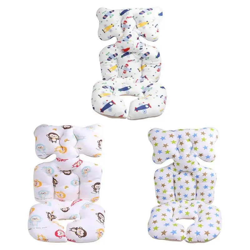 

Warm Cushion Pad Baby Printed Stroller Cotton Seat Mattresses Pillow Cover Child Carriage Cart Elasticity Thicken Pad Trolley