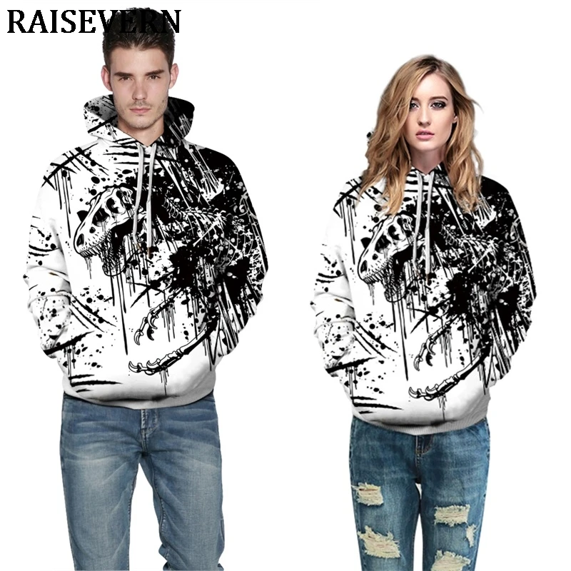 

3D Mechanical Dinosaur Robot Hoodie Sweatshirt Hoody Pullover Autumn Tracksuit Men Women Hooded Tops Homme Jumper Streetwear