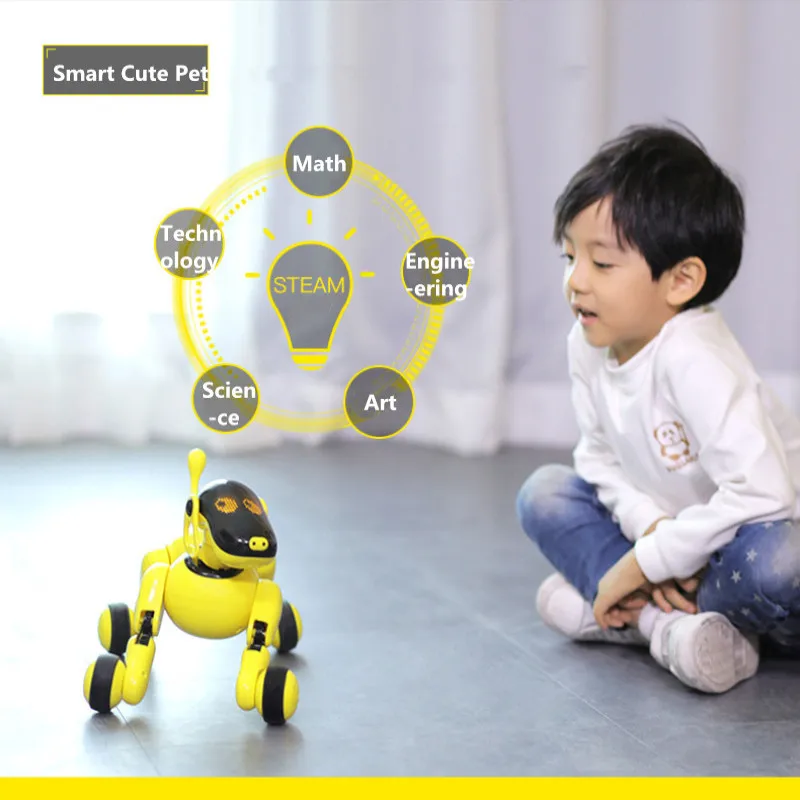 Robot intelligent pour chien, chiot, contrôle par application Go, jouet RC,  danse, musique, capteur tactile, ia interactif, jouets pour adultes