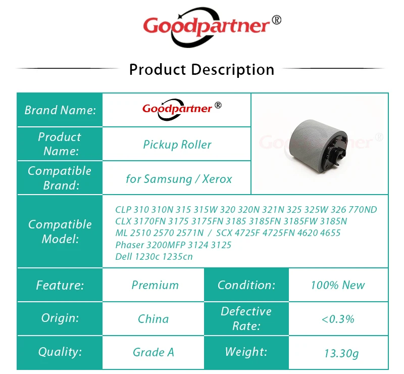 JC73-00239A ролик для samsung ML 2510 2570 2571 2571N SCX 4725 4725F 4725FN CLP 310 315 для Xerox Phaser 3200 3124 3125