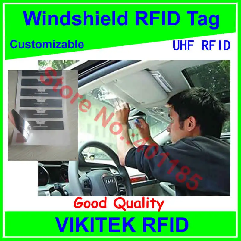 Лобовое стекло автомобиля UHF rfid метка настраиваемый клей 860 960 МГц Higgs3 EPC C1G2 для