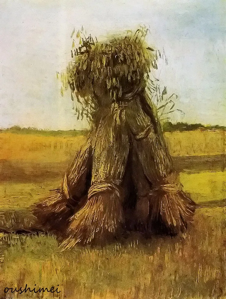 

100% Handmade Wall Artwork Picture The Field of Wheat Oil Painting on Canvas Reproduction Van Gogh Painting Home Decorative Art