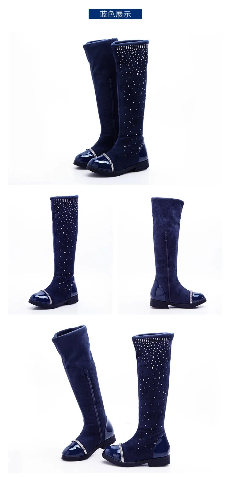 2017 новое поступление детская зимняя детская ботинки «мартенс» высокие из искусственной кожи Заклёпки Обувь для девочек Гольфы принцессы