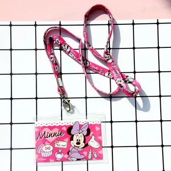 

Disney cute cartoon transparent card set student multi-function lanyard bus access badge card certificate set