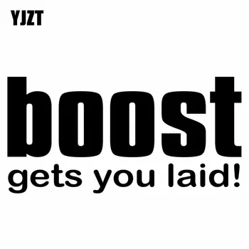 

YJZT 13CM*6.5CM Funny Turbo Diesel Vinyl Decal Car Sticker BOOST LAID Black Silver C10-00949